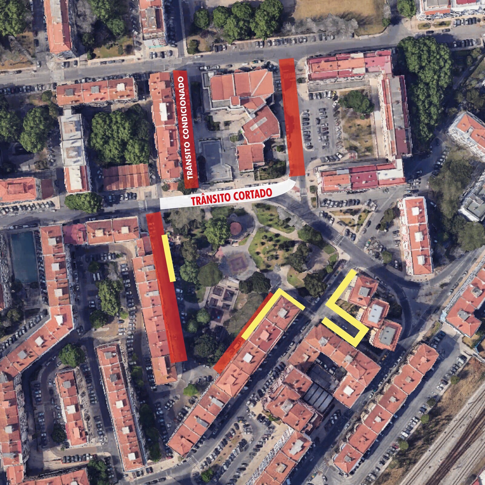 Corte ao Trânsito na Av. Luis de Camões